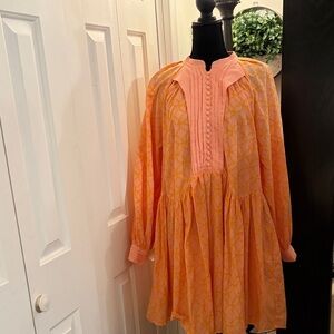 ASA Fashion Group Boho Orange and Pink Mini Dress